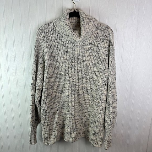 Offline by Aerie Oversized sweater cream and gray cowl neck size small - Picture 1 of 4